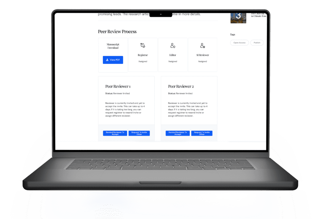 BRJ peer review process dashboard